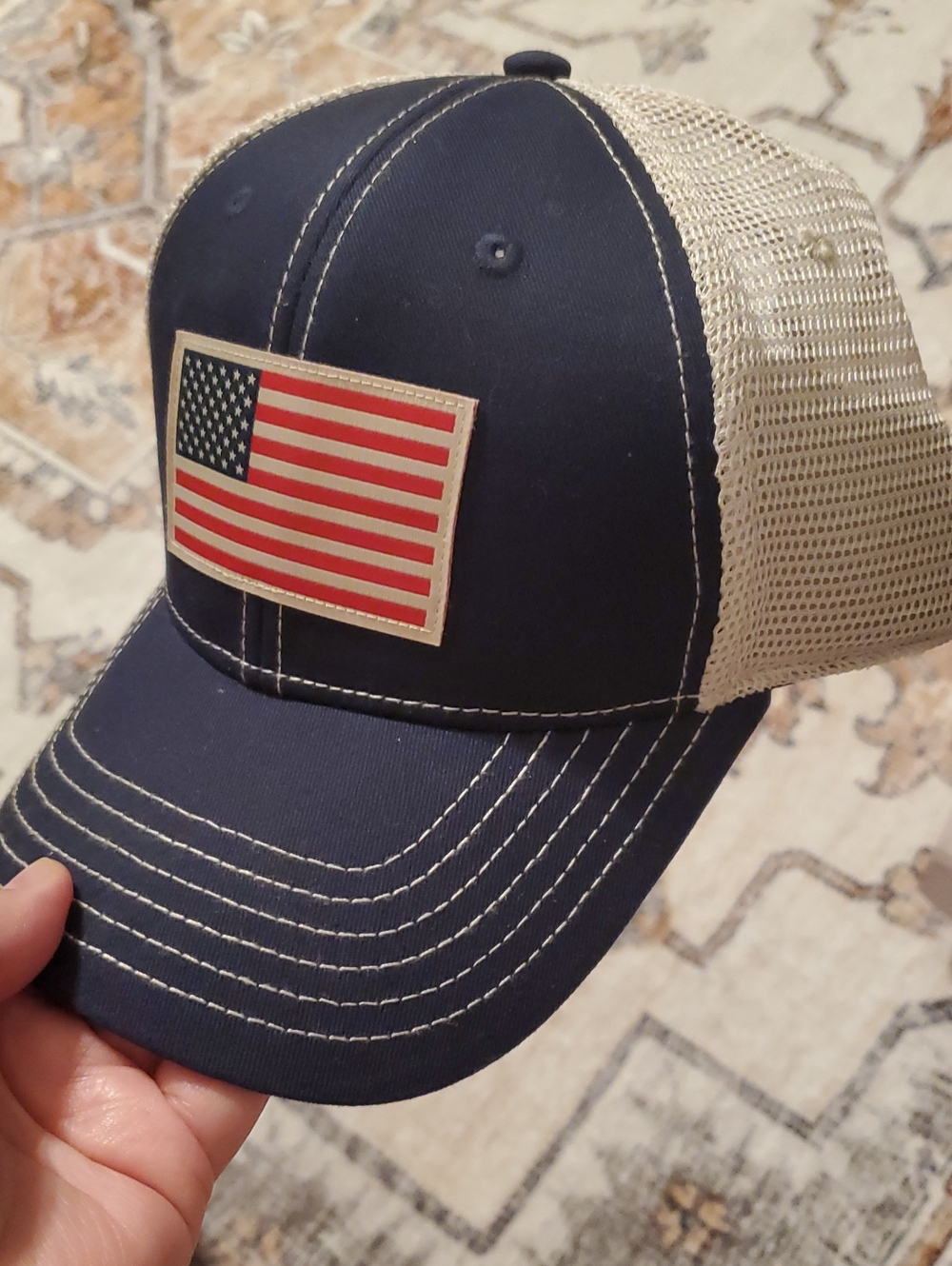 American Flag Trucker Hat Snapback